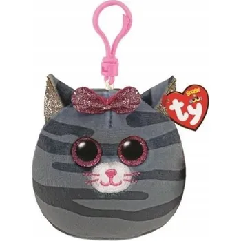 plyšák Plyšák Ty Beanie Boos Kiki šedá kočka 8,5 cm přívěsek na klíče