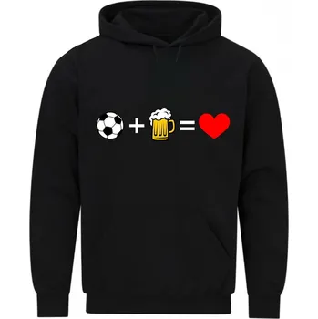Pánská mikina Pánská mikina Pivní Rovnice Fotbalisty (Velikost: 5XL, Barva: Černá)