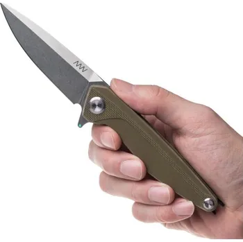 kapesní nůž ANV Knives® Zavírací nůž Z300 BB G10 Liner Lock ANV®, Barva: Olive Drab, Varianta: Šedá čepel – Stone Wash