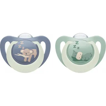 Dudlík NUK First Choice Night 0-6m 2 ks Hippo/Koala 0-6 m