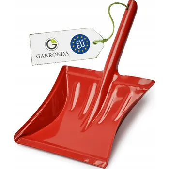 Lopatka kovový smetáček lopatka na odpadky GARRONDA 39 x 23 červená