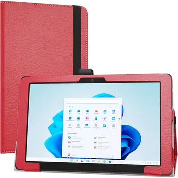 Pouzdro na mobilní telefon POUZDRO PRO LENOVO 10W ZAVÍRACÍ S KLAPKOU ČERVENÉ EKO KŮŽE PEVNÉ OCHRANNÉ