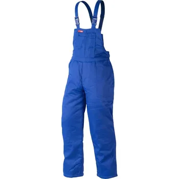 Pracovní obuv REIS Zateplené pracovní kalhoty s laclem SMO-PLUS, modré, velikost 3XL
