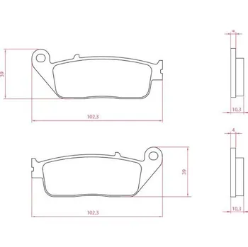 Brzdová destička Brzdové destičky RMS 225103960 organické