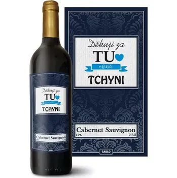 Víno Sablio Červené víno Děkuji za tu nejlepší tchyni: 0,75 l