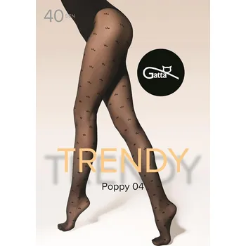 Dámské punčochy Dámské punčochové kalhoty Trendy Poppy 04 40den Černá vzor - Gatta černá vzor 3-M