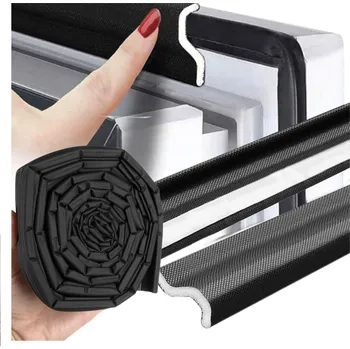 Těsnění do okna a dveří Těsnění do oken, dveří a zárubní Samolepicí Černé 4m VODĚODOLNÉ