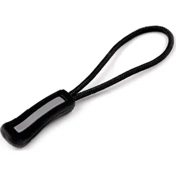Zip Poutko / taháček na jezdce s reflexním prvkem černá 10 ks