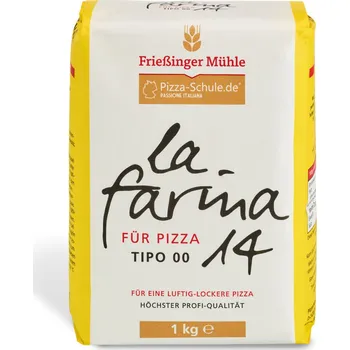 Domácí pekárna Friessinger Muehle Pizza mouka LA FARINA 14 - Nadýchaná a křupavá - Typ 00 - 1 kg, 1 kg