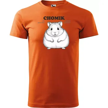 Pánské tričko Sablio Tričko s potiskem CHOMIK - oranžové 2XL