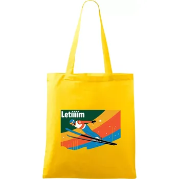 Letííím Skokan na lyžích - Taška bavlněná - 42 x 38 cm ( Žlutá )