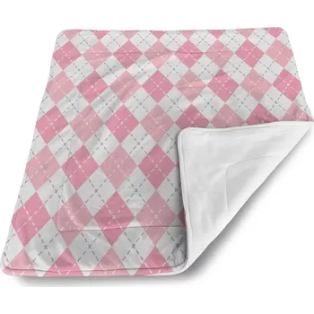 deka Sablio Deka pro miminko Růžové a bílé kosočtverečky - 90x120 cm