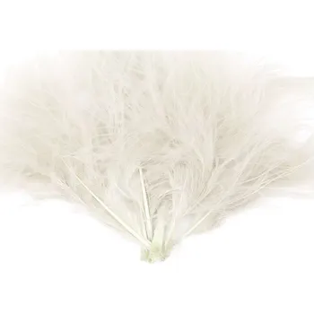 Peří marabu délka 5-12 cm, malé, 8 krémová nejsvět.