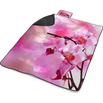 deka Sablio Plážová deka Květy orchideje: 200x140 cm