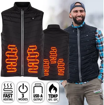 Pánská bunda Pánská vyhřívaná vesta W-TEC HEATstem Barva: Černá, Velikost: S