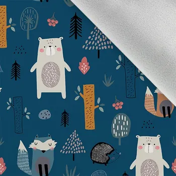 Zbytek - Látka softshell zimní petrol forest - nový odstín