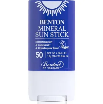 Přípravek na opalování Benton - Mineral Sun Stick SPF50+/PA++++ 15g