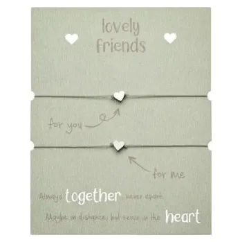 Náramek Gifty - Lovely Friends náramek - Heart - stříbrný - 1042796