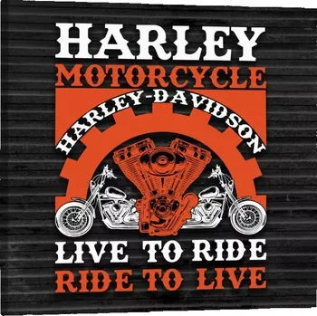 Obraz Sablio Obraz Harley-Davidson Live to ride, ride to live - 50x50 cm