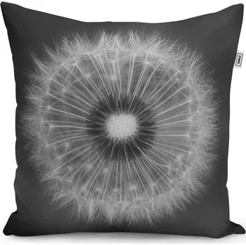 Polštář Sablio Polštář Černobílá pampeliška - 40x40 cm