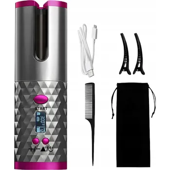 Kulma Automatická kulma na vlasy – keramická, LCD displej, bezdrátová, USB