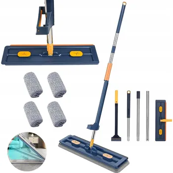 mop PLOCHÝ MOP NA MYTÍ PODLAH Z MIKROVLÁKNA + 4 NÁHRADNÍ HLAVICE SADA