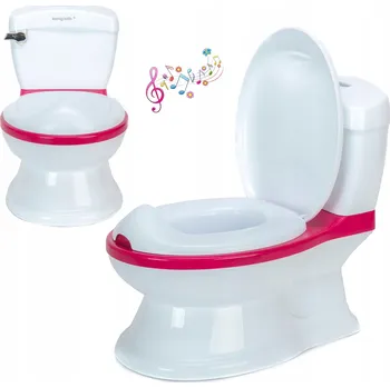 Nočník INTERAKTIVNÍ NOČNÍK PRO HOLČIČKY S DRŽÁKEM NA TOALETNÍ PAPÍR - FIALOVÝ COIL