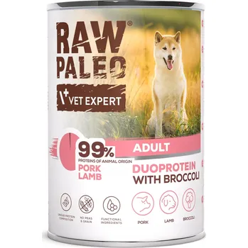 Krmivo pro psa Krmivo Vlhké pro psa VetExpert Raw Paleo Adult Pork & Lamb Jehněčí 400 g