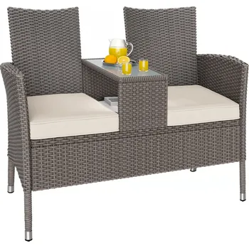 Zahradní lavice Zahradní lavice z polyratanu143x55x88cm | krémová