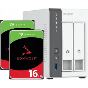 NAS server Qnap TS-216G 4GB RAM 32TB HDD (2x16TB) 2.5GbE LAN