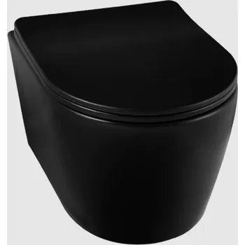 Klozet Balneo Luxa záchodová mísa závěsná bez splachovacího kruhu černá G0101020101-1