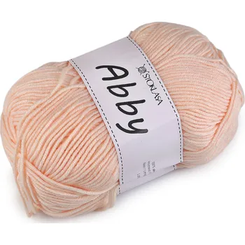 Příze Pletací příze Abby 100 g pudrovo-lososová 1 ks