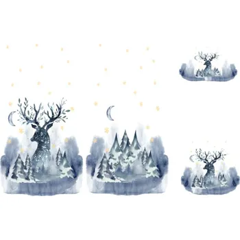 Panel na fusak z nepromokavého polyesteru 150x105 vzor zimní jelen