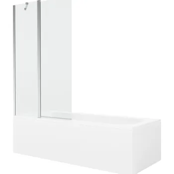 Vanová zástěna MEXEN/S - Vega obdélníková vana 170 x 70 cm s panelem + vanová zástěna 100, transparent, chrom 550117070X9410110100