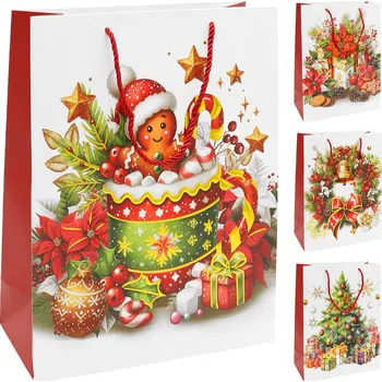 Junior Dárková taška vánoční 99170 velikost L 31 x 12 x 40 cm (mix 4 vzorů)