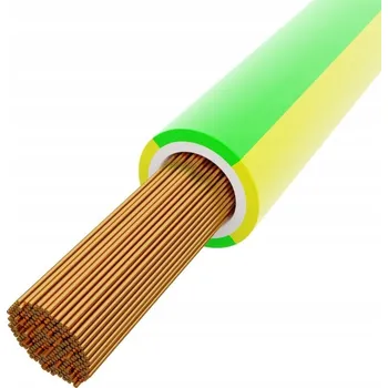 elektrický kabel Elektrický vodič Bitner ohebný LgY 1,5 mm2, 1 m, žluto-zelený