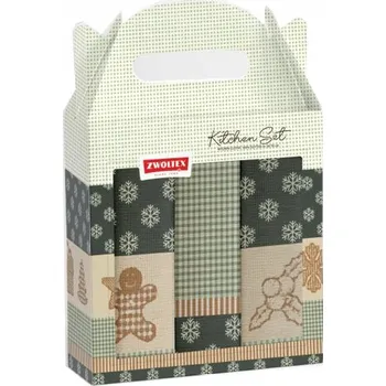 Utěrka Sada vánočních kuchyňských utěrek Zwoltex dárek vánoční cukroví