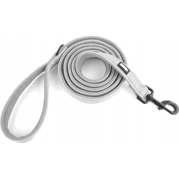 Vodítko pro psa Šedé vodítko pro psa 2m reflexní silné HUGGY DOGGY odolné klasické M