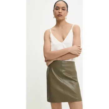 Dámská sukně Kožená sukně Answear.LAB WS25.SDD003 zelená 91X, vel. S