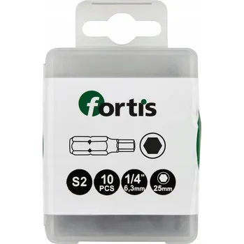 Bit Fortis Bity 1/4" DIN3126 Šestihranné HEX 2 x 25 mm 10 Ks