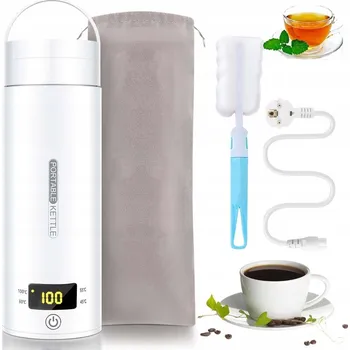 Rychlovarná konvice MINI CESTOVNÍ TERMOSKA A RYCHLOVARNÁ KONVICE S REGULACÍ TEPLOTY 450ML