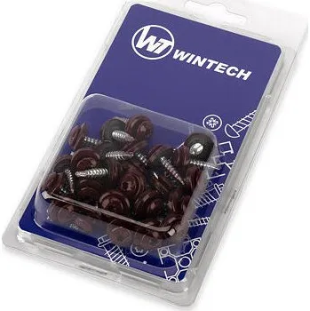 Šroub Střešní šroub UFO+EPDM 4,8 x 20,red.vrták RAL 3005 varianta Blistr 25 ks