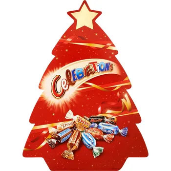 Čokoládová tyčinka Bonbóny Celebrations čokoládových bonbónů a sušenek zalitých mléčnou čokoládou 215 g Mars 215 g