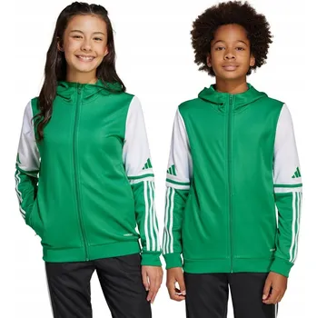 Chlapecká mikina Dětská mikina adidas Squadra 25 Hoody zeleno-bílá JP3163 - 152 CM