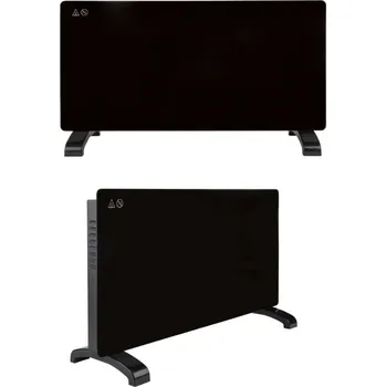 Topidlo Skleněný PANELOVÝ konvektorový ohřívač Silvercrest ČERNÝ s dálkovým ovládáním