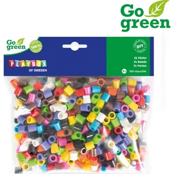 Puzzle PLAYBOX Zažehlovací korálky Go Green XL 500ks
