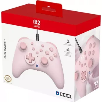Gamepad Drátový ovladač HORI Horipad Turbo pro Nintendo Switch v barvě Cozy Pink