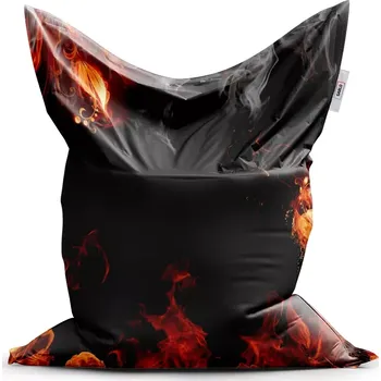 Sedací pytel Sablio Sedací vak Classic Červený oheň - 150x100 cm