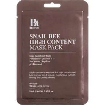 Pleťová maska Benton - Snail Bee High Content Mask pack
