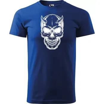 Pánské tričko Sablio Tričko s potiskem Skull 1 - modré M